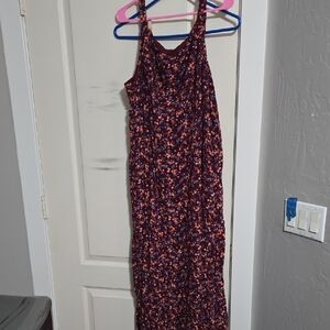 Old Navy Burgundy Floral Maxi Dress